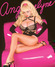 Plakát Angelyne v černém sexy prádle na růžové sedačce