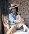 Mick Jagger s kloboukem „panama" na hlavě