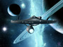 Snímek vesmírné lodě z filmu Star Trek