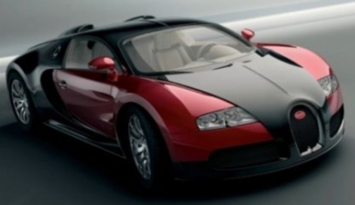 Osobní automobil Bugatti Veyron a prezentace automobilu