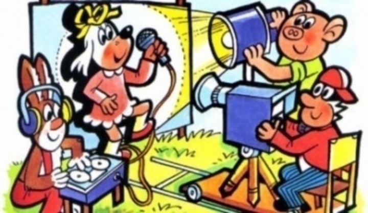 Záběr na hlavní postavy z kresleného komiksu Čtyřlístek