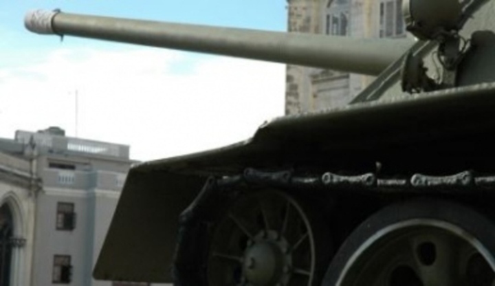 Fotografie s detailem na tank