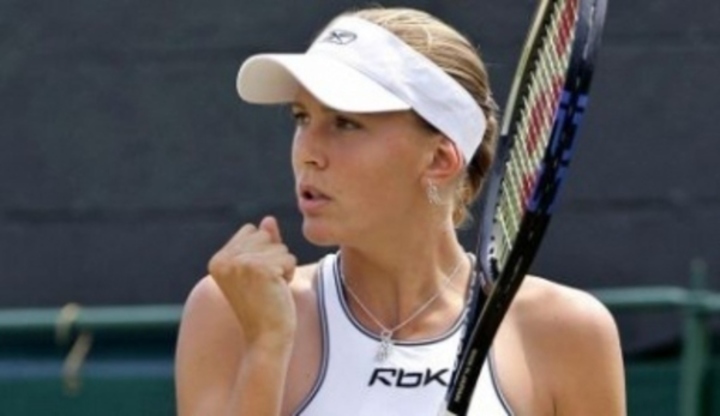Česká tenistka Nicole Vaidišová při svém vítězném gestu