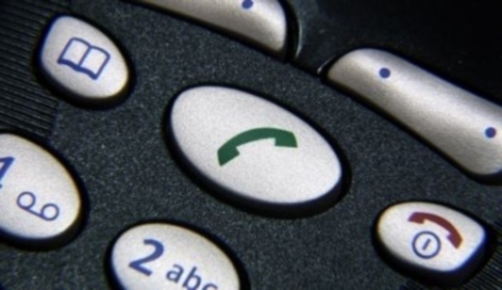 Detailní záběr na tlačítka mobilního telefonu