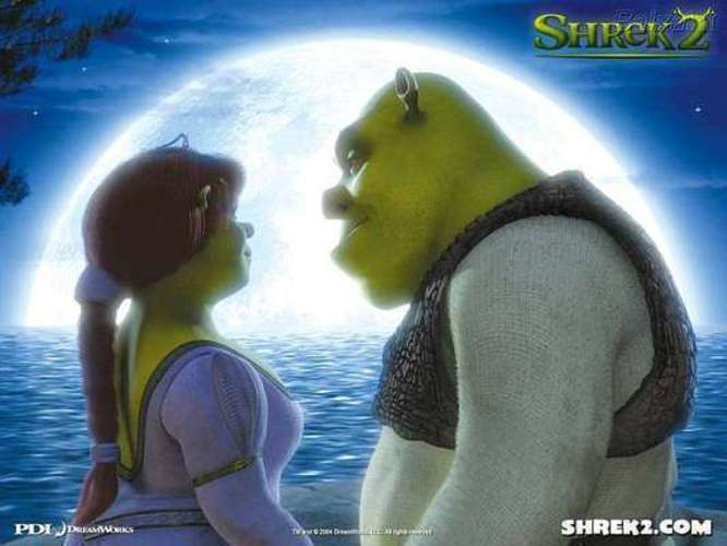 Kreslená scéna z filmu Shrek