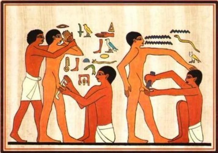 Fotografie zachycující egyptské malby
