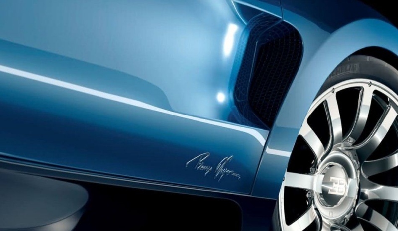 Automobil Bugatti Veyron modré barvy