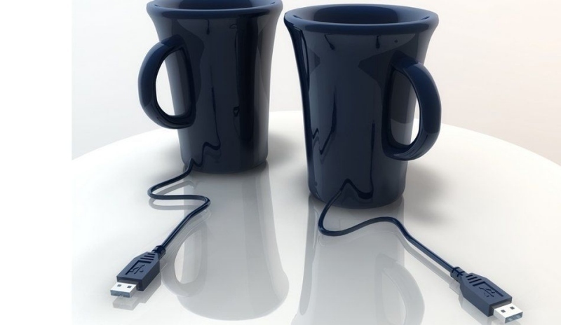 Fotografie zobrazující USB hrnek