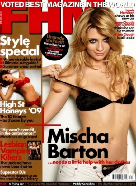 Mischa Barton na obálce časopisu FHM