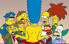 Marge Simpsonová před skupinkou mužů odhalila vrchní část těla