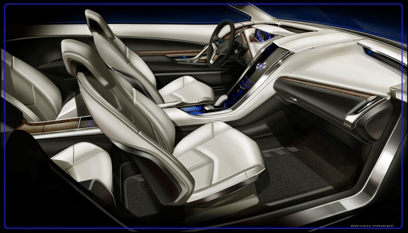 Vnitřní interiér vozu Cadillac Converj Concept