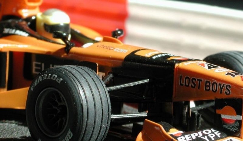Snímek závodníka ve Formuli 1