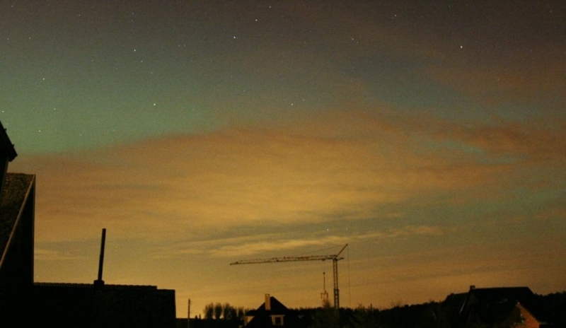Fotografie zobrazující přírodní jev Aurora Borealis