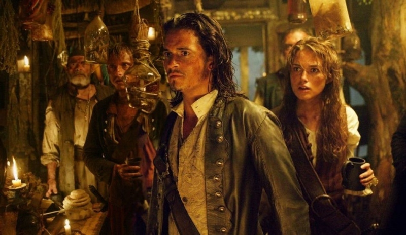 Snímek z dobrodružného filmu Piráti z Karibiku