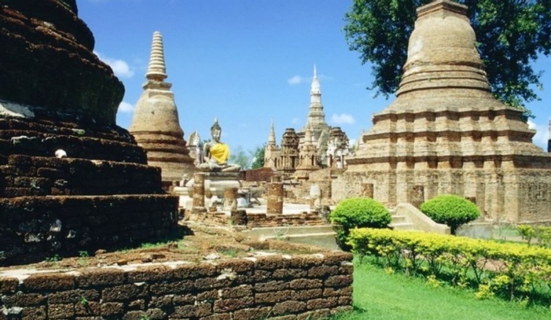 Historický park Ayutthaya v Thajsku
