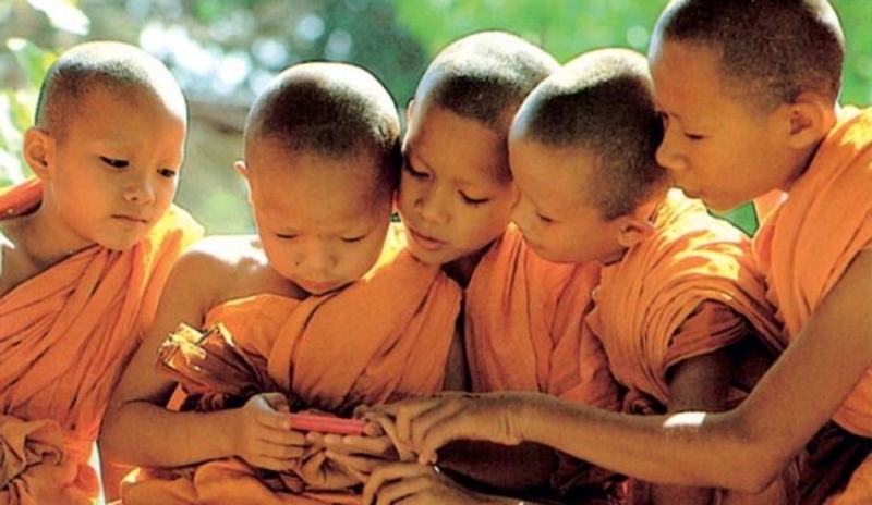 Obrázek pěti malých mnichů