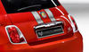 Pohled na zadní část vozu Fiat Abarth 695 Tributo Ferrari