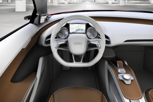 Pohled na vnitřní vybavení vozu Audi e-tron
