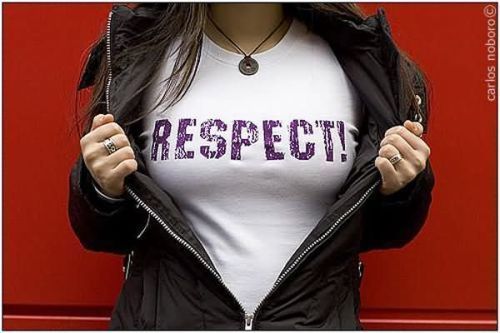 tričko s nápisem RESPECT