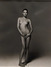 Černobílý obrázek nahé ženy