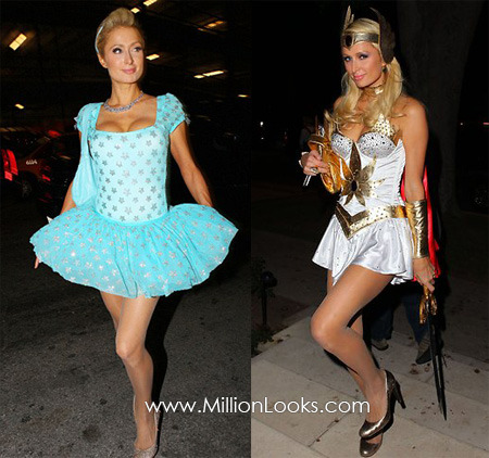 Paris Hilton v kostýmech na Halloweenu