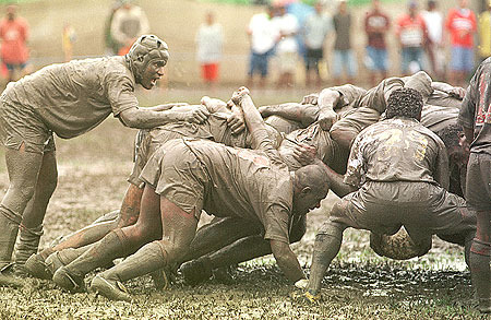 Obrázek hráčů rugby v akci